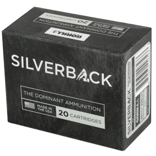 Gorilla Ammunition Company LLC Silverback FBI Penetration 45 ACP 230 Grain Solid Copper Hollow Point Lead Free Subsonic 20 Round Box California Certified Nonlead Ammunition SB45230SFBI - Image 3