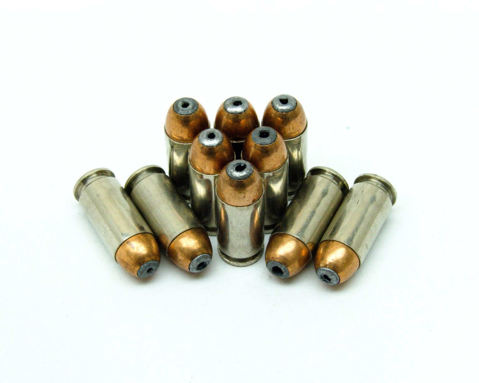 40 S&W 180 Grain Flat Nose Ammunition With JHP Bullets 20 Rounds Nickel