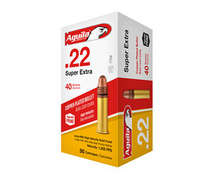 Aguila Ammunition Rimfire 22LR 40 Grain Solid Point Hi-Velocity 50 Round Box 1B220328