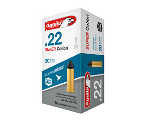 Aguila Ammunition Rimfire Super Colibri 22LR 20Gr Subsonic. Solid Point 50 Round Box 1B220339