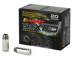 Barnes TAC-XPD 40S&W 140 Grain TAC-XP Hollow Point Lead Free 20 Round Box California Certified Nonlead Ammunition 21554