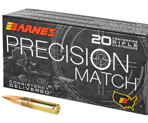 Barnes Precision Match Burner 300 Blackout 125 Grain Open Tip Match BT 20 Round Box 30737