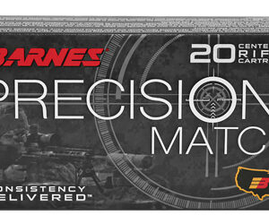 Barnes Precision Match Burner 6.5 PRC 145 Grain Open Tip Match 20 Round Box 30819
