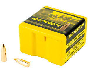 Berger Bullets – Reloading FB Target .243 Diameter 6MM/243 Winchester 68 Grain. Flat Base Hollow Point 100 Count 24411