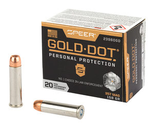 Speer Ammunition Speer Gold Dot Personal Protection 357MAG 158 Grain Hollow Point 20 Round Box 23960GD