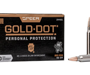 Speer Ammunition Speer Gold Dot 223 Remington 62Gr Gold Dot Hollow Point 20 Round Box 24461