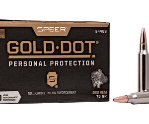 Speer Ammunition Speer Gold Dot 223 Remington 75Gr Gold Dot Hollow Point 20 Round Box 24469
