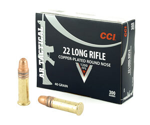 CCI AR-Style Tactical 22LR 40 Grain Copper Round Nose 300 Round Box 956