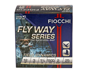 Fiocchi Ammunition Flyway Steel 12 Gauge 3" #2 Steel Shot Waterfowl 25 Round Box 123ST2