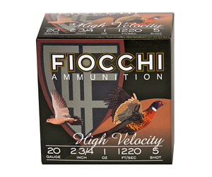 Fiocchi Ammunition Lead Hunting 20 Gauge 2.75" #5 Lead Hi-Velocity 25 Round Box 20HV5