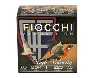 Fiocchi Ammunition Lead Hunting 20 Gauge 2.75" #7.5 Lead Hi-Velocity 25 Round Box 20HV75