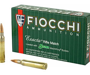 Fiocchi Ammunition Rifle 223 Remington 77 Grain Hollow Point Boat Tail Match King 20 Round Box 223MKD