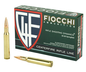 Fiocchi Ammunition Rifle 30-06 150 Grain Full Metal Jacket Boat Tail 20 Round Box 3006A