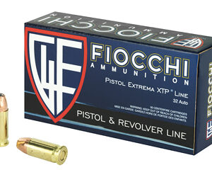 Fiocchi Ammunition Centerfire Pistol 32 ACP 60 Grain XTP 50 Round Box 32XTP