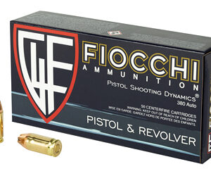 Fiocchi Ammunition Centerfire Pistol 380ACP 90 Grain Jacketed Hollow Point 50 Round Box 380APHP