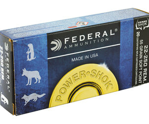 Federal PowerShok 22-250 55 Grain Soft Point 20 Round Box 22250A