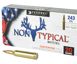 Federal Non Typical 243 Win 100Gr Soft Point 20 Round Box 243DT100