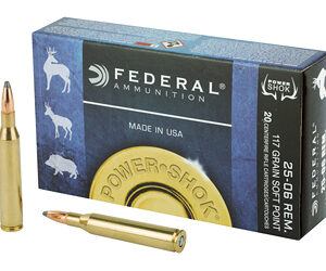 Federal PowerShok 25-06REM 117 Grain Sierra 20 Round Box 2506BS