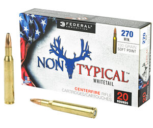 Federal Non Typical 270 Win 130Gr Soft Point 20 Round Box 270DT130