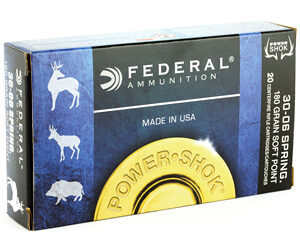 Federal PowerShok 30-06 180 Grain Soft Point 20 Round Box 3006B
