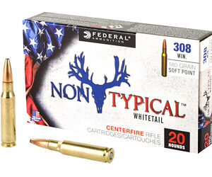 Federal Non Typical 308 Win 180Gr Soft Point 20 Round Box 308DT180