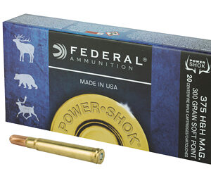 Federal PowerShok 375H&H 300 Grain Soft Point 20 Round Box 375B