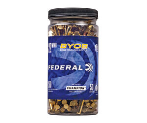Federal Champion BYOB (Bring Your Own Bottle) 22 WMR 50 Grain Jacketed Hollow Point 250 Round Bottle 757BTL250