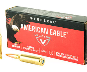 Federal American Eagle 224 Valkyrie 75 Grain Total Metal Jacket 20 Round Box AE224VLK1