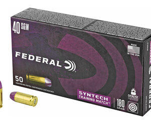 Federal American Eagle Syntech 40 S&W 180Gr Total Synthetic Jacket 50 500 AE40SJ2