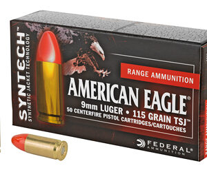 Federal Syntech Action Pistol 9MM 115 Grain Total Synthetic Jacket 50 Round Box AE9SJ1