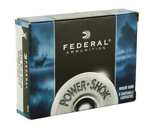 Federal PowerShok Ammunition 10Ga 3.5" 1.75oz Rifled Slug Hollow Point 5 Round Box F103FRS