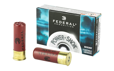 Federal PowerShok 12 Gauge 2.75" 00 Buck 12 Pellets 5Round Box F13000