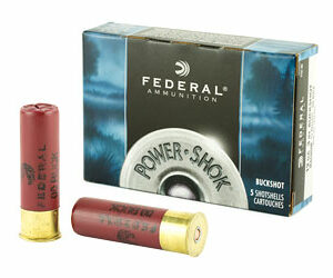 Federal PowerShok 12 Gauge 3" 00 Buck Mag Dram Buckshot 15 Pellets 5 Round Box F13100