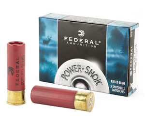 Federal PowerShok 12 Gauge 3" Mag Dram 1.25oz Rifled Slug Hollow Point 5 Round Box F131RS