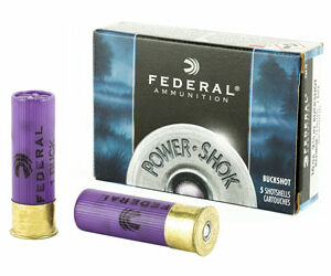 Federal PowerShok 16 Gauge 2.75" 1 Buck Max Dram Buckshot 12 Pellets 5 Round Box F1641B