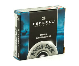 Federal PowerShok 410 Gauge 2.5" Max Dram .25oz Rifled Slug Hollow Point 5 Round Box F412RS