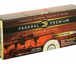 Federal Gold Medal 223 Remington 73 Grain Berger Hybrid BTHP 20 Round Box GM223BH73
