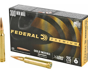 Federal Gold Medal Berger 300 Win 215 Grain 20 Round Box GM300WMBH1