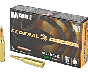 Federal Premium Sierra Match King 6MM Creedmoor 107Gr Hollow Point 20 Round Box GM6CRDM1