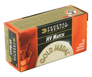 Federal Gold Medal 22LR 40 Grain High Velocity Lead Rond Nose 50 Round Box 719