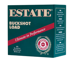 Federal Estate 12 Gauge 2.75" 00 Buck 9 Pellets 25 Round Box HV12BK2500