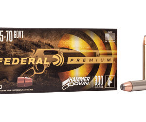 Federal Premium Hammer Down 45-70 Government 300 Grain Bonded Soft Point 20 Round Box Designed for Lever Action Rifles LG45701