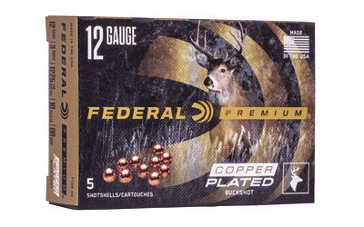 Federal Premium Vital Shok 12 Gauge 3" 00 Buck Buckshot 15 Pellets 5 Round Box P15800