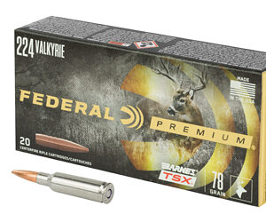 Federal Premium Barnes 224 Valkyrie 78 Grain Triple Shock X 20 Round Box P224VLKBTSX1