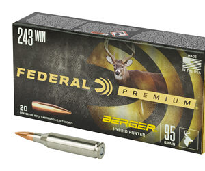 Federal Premium Berger Hybrid Hunter 243 Win 95 Grain 20 Round Box P243BCH1