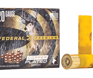 Federal Premium Vital Shok 20 Gauge 3" 2 Buck 1 1/4 oz Buckshot 18 Pellets 5 Round Box P2582B