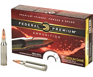 Federal Premium 260REM 120 Grain Nosler Ballistic Tip 20 Round Box P260B