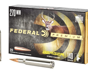 Federal Premium Berger Hybrid Hunter 270 Win 140 Grain 20 Round Box P270BCH1