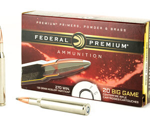 Federal Premium 270WIN 130 Grain Nosler Partition 20 Round Box P270P