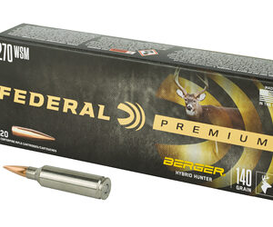 Federal Premium Berger Hybrid Hunter 270 Winchester Short Magnum 140Grain 20 Round Box P270WSMBCH1